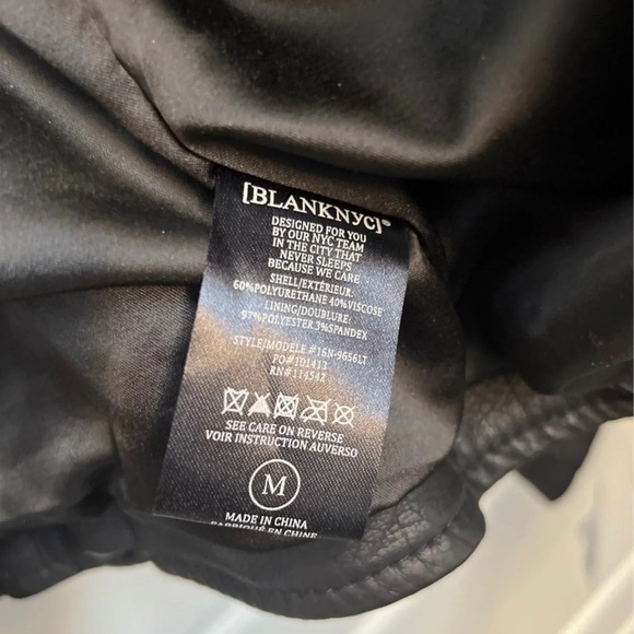 NWT BLANKNYC Faux Leather Moto Rose Studded Jacket - Picture 7 of 7